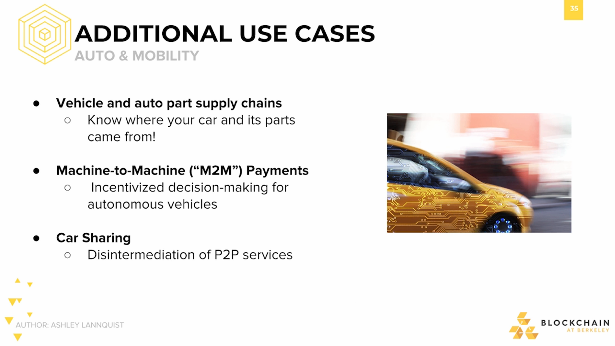Additional Use Cases: Auto & Mobility Additional Use Cases: Auto & Mobility.